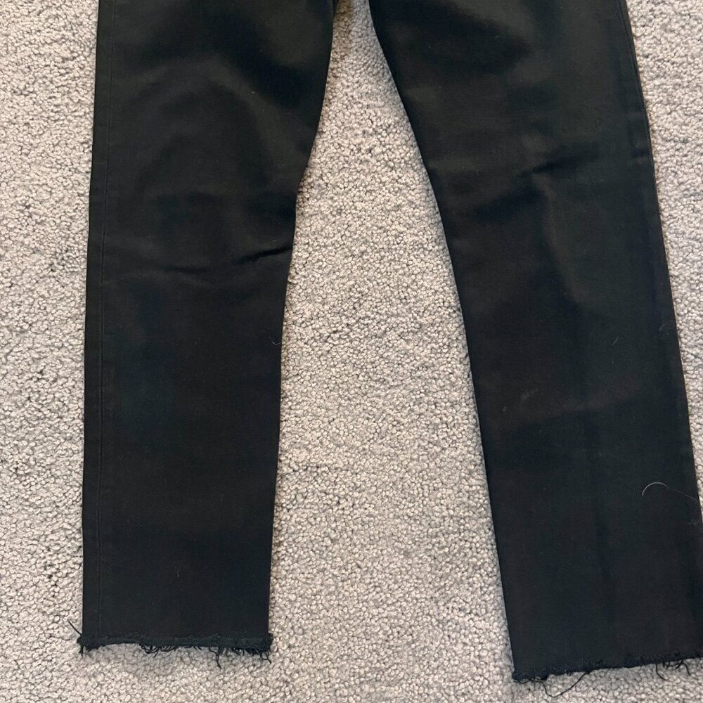 REFORMATION X LEVI'S REPURPOSED UPCYCLED REDESIGNED BLACK JEANS  FITTED  EUC  27 - Picture 4 of 15